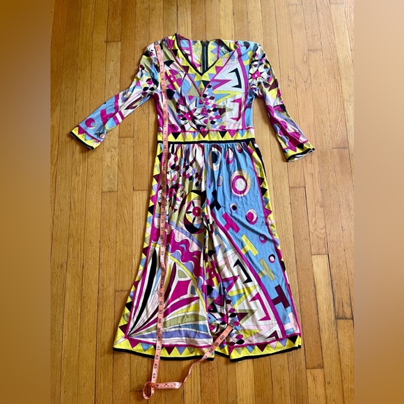 60s Vintage Pucci Silk Midi Dress - Picture 4 of 13
